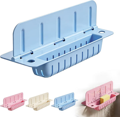 🧼 Say Goodbye to Sink Mess! Foldable Water Splash Blocker & Sponge Holder 💦