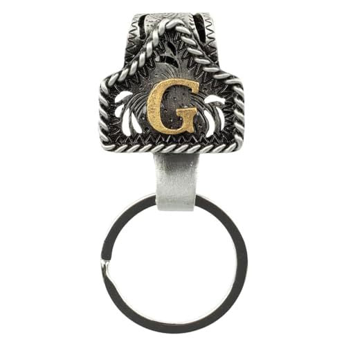 📎Handmade Cow Tag Belt Key Holder with Copper Initial