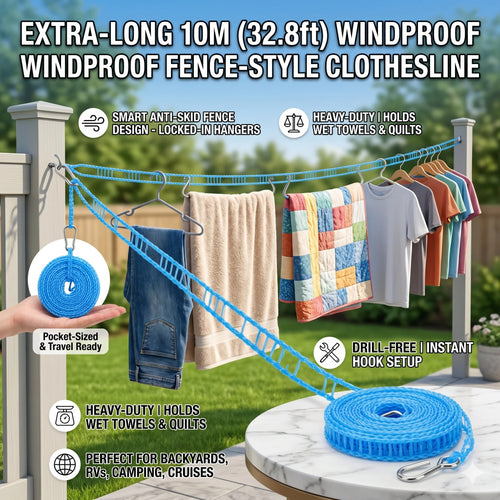 ✨Buy 1 Get 1 Free✨Windproof non-slip clothesline