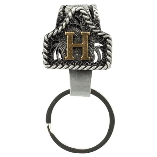 📎Handmade Cow Tag Belt Key Holder with Copper Initial