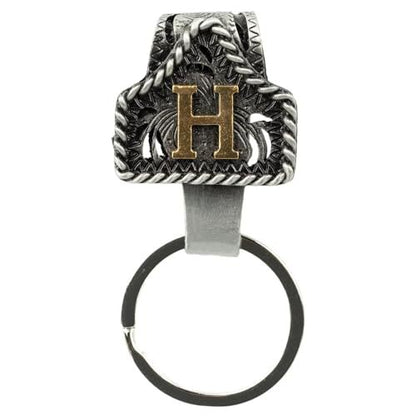📎Handmade Cow Tag Belt Key Holder with Copper Initial