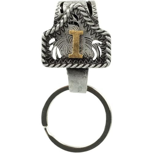 📎Handmade Cow Tag Belt Key Holder with Copper Initial