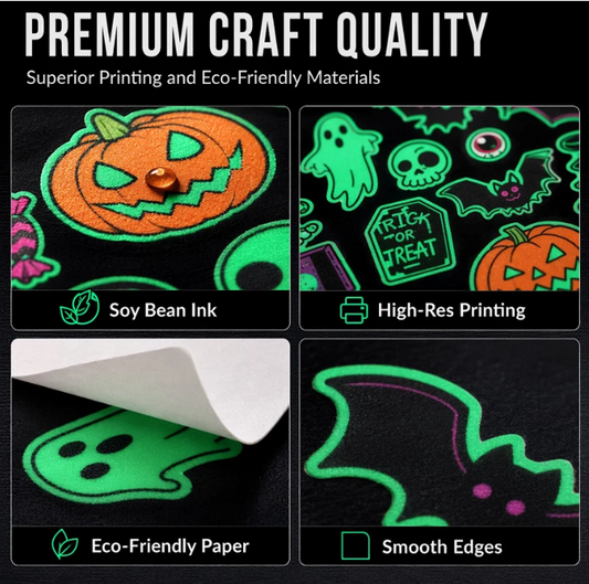 🎃Glow-in-the-dark Halloween temporary tattoo party set