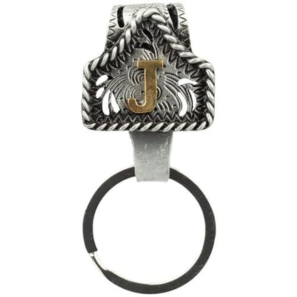 📎Handmade Cow Tag Belt Key Holder with Copper Initial