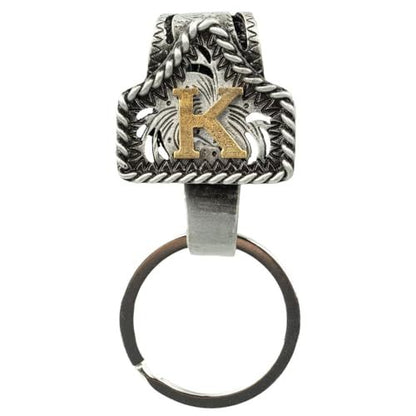 📎Handmade Cow Tag Belt Key Holder with Copper Initial