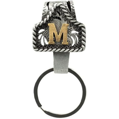 📎Handmade Cow Tag Belt Key Holder with Copper Initial