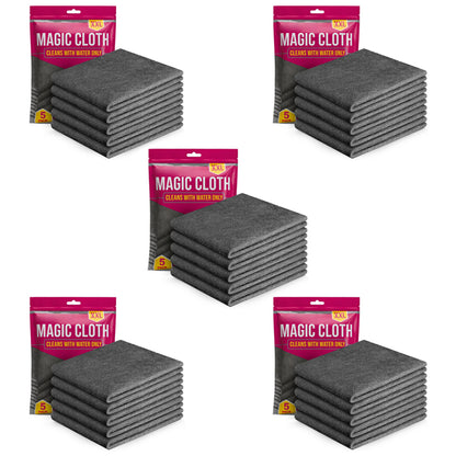 ✨ Ultra-Absorbent Magic Microfiber Cleaning Cloth (5-Pack) | Streak-Free & Chemical-Free Cleaning For Any Surface! 🧽🔥
