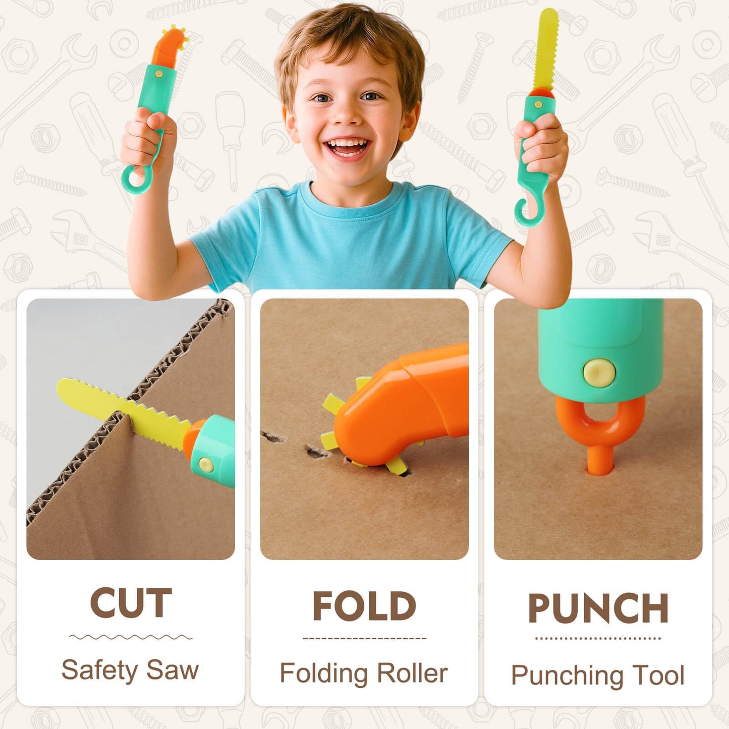 Kids Cardboard Pretend Play Set