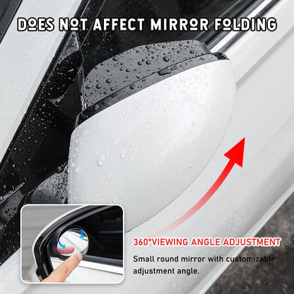 🚗 2-in-1 Side Mirror Rain Visor & Blind Spot Mirror – Clearer View in Any Weather