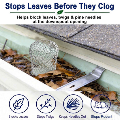 🍂 Flexible Aluminum Gutter Downspout Guards – Leaf & Debris Blockers