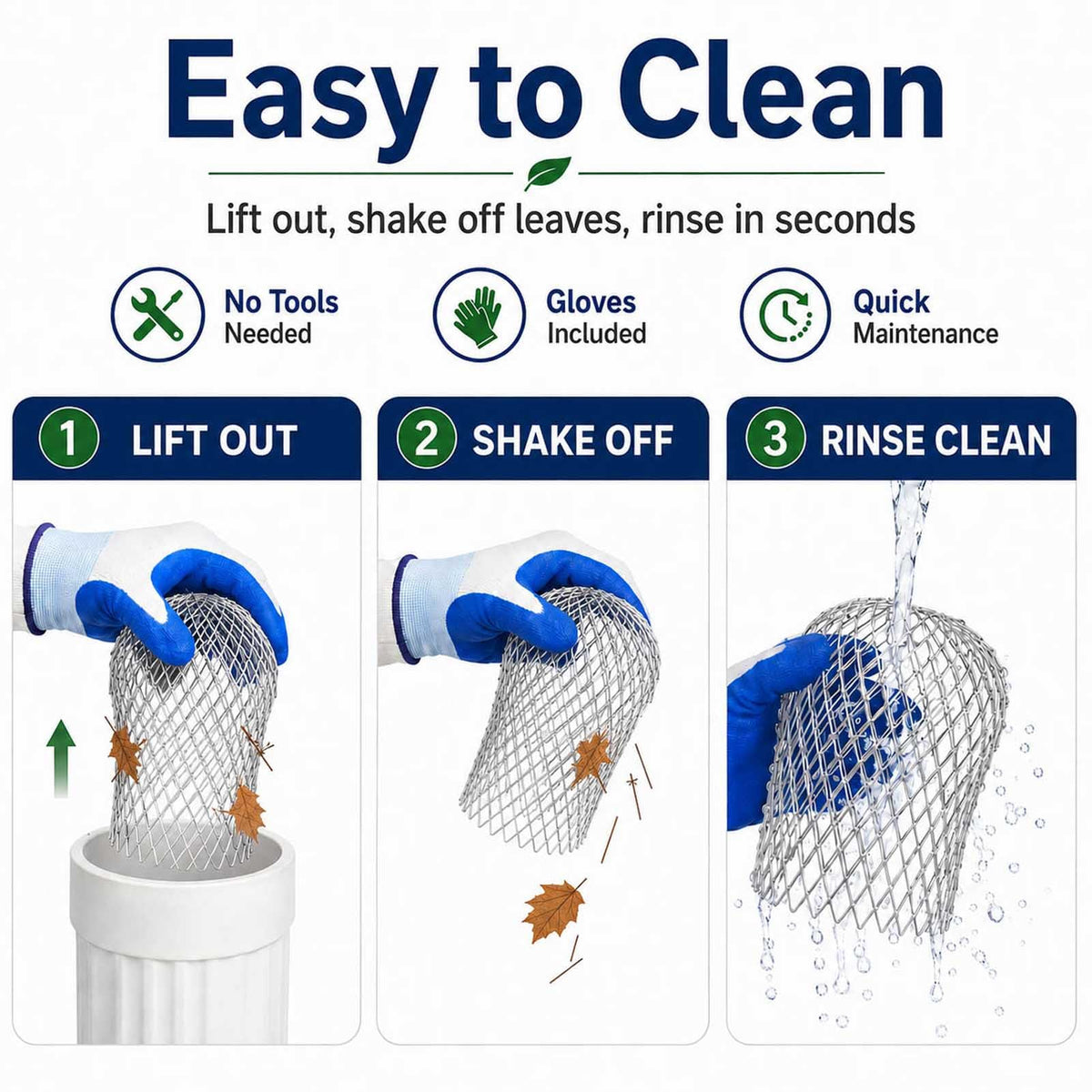 Easy to clean removable gutter guard
