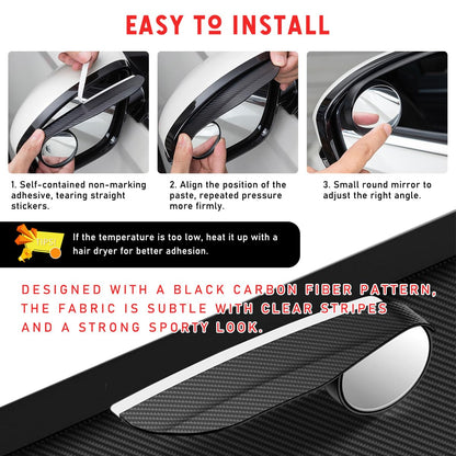 🚗 2-in-1 Side Mirror Rain Visor & Blind Spot Mirror – Clearer View in Any Weather