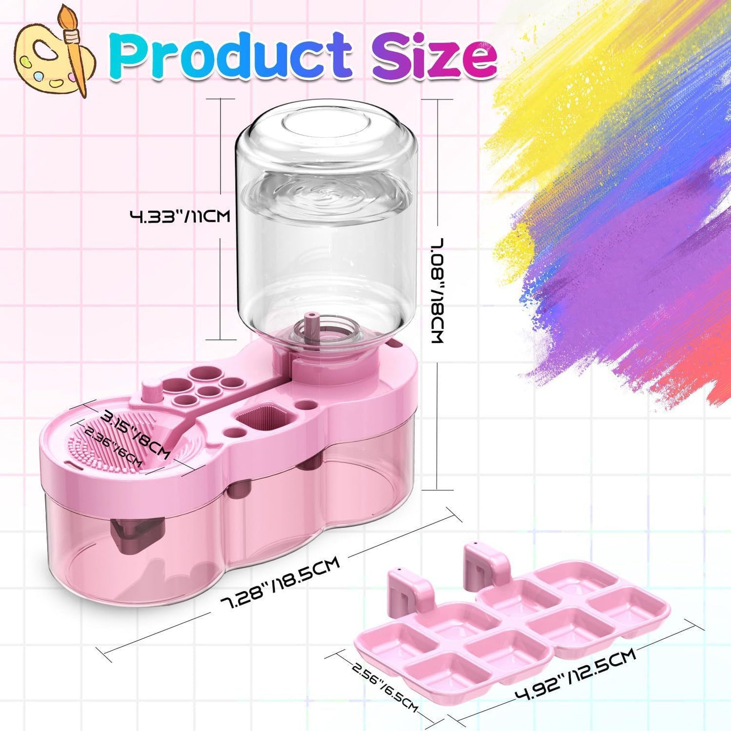🎨Circulating water flow paintbrush cleaning cup