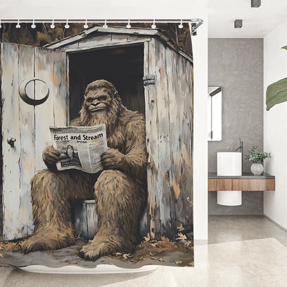 🌋Dinosaur Volcano Waterproof Fabric Shower Curtain