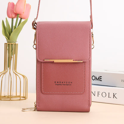 👜Touchscreen crossbody cell phone bag with clear window and card slot