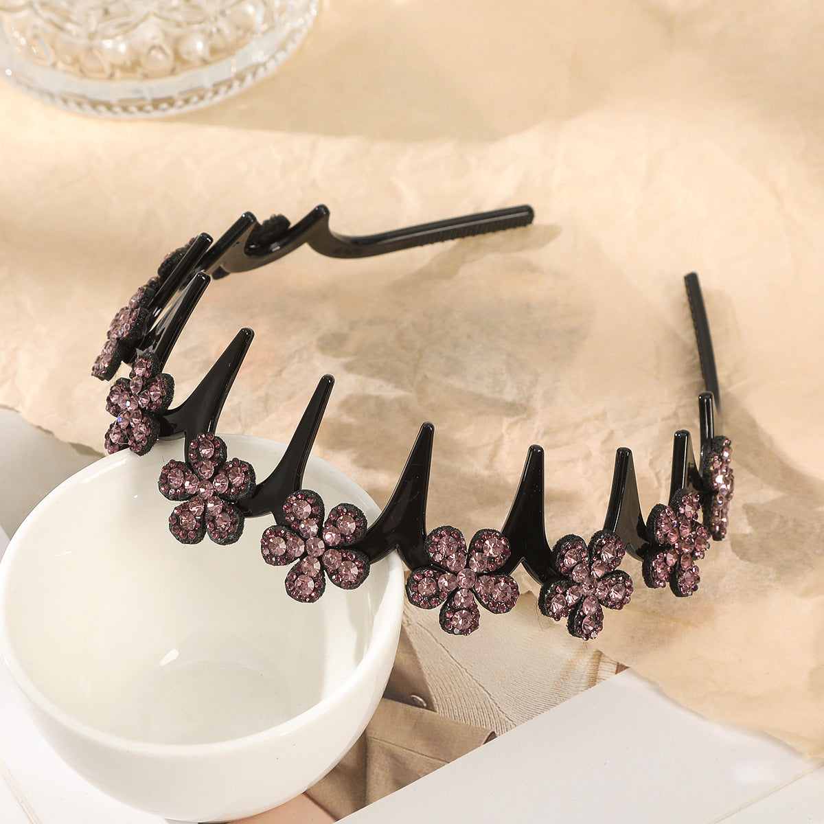 🦋Wavy Crystal Butterfly Headband Set for Women
