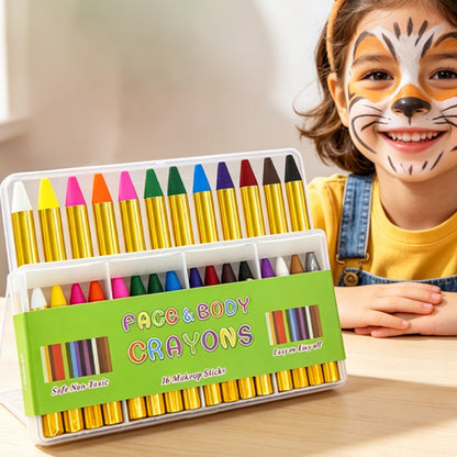 🎨16-color children's stage figure body colored drawing pen
