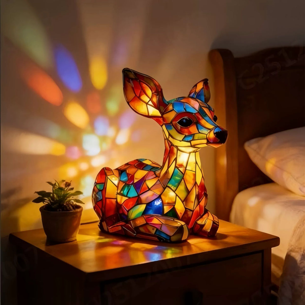✨LED Lucky Dragon Night Light, USB Plug Resin Decorative Lamp