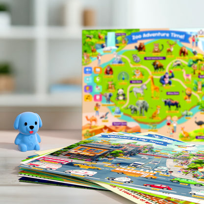 Puppy Phonetic Symbol Reading Poster - Educational Toy for Children