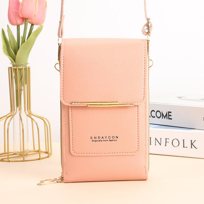 👜Touchscreen crossbody cell phone bag with clear window and card slot