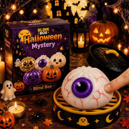 Halloween Ghost Dumpling Glitter Squeeze Toy