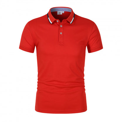 Men's Cotton-Simulated Polo Cultural T-Shirt