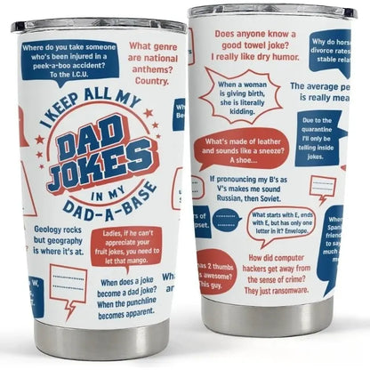 ☕ Dad Collection 20oz Tumbler with Lid, Double Wall Stainless Steel Insulated Vacuum Cup