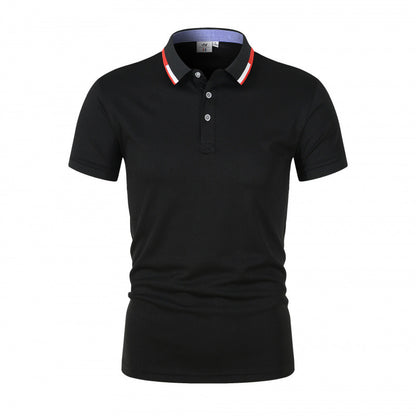 Men's Cotton-Simulated Polo Cultural T-Shirt