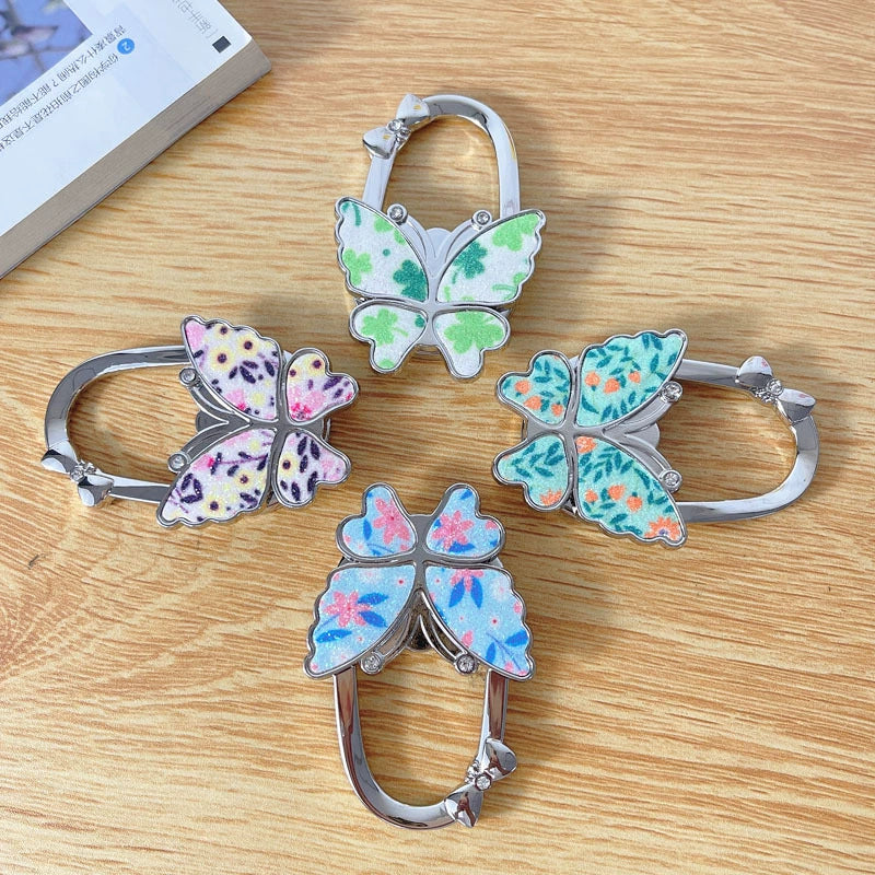🦋👜 Butterfly Foldable Handbag Hanger,Folding Purse Table Hook Holder