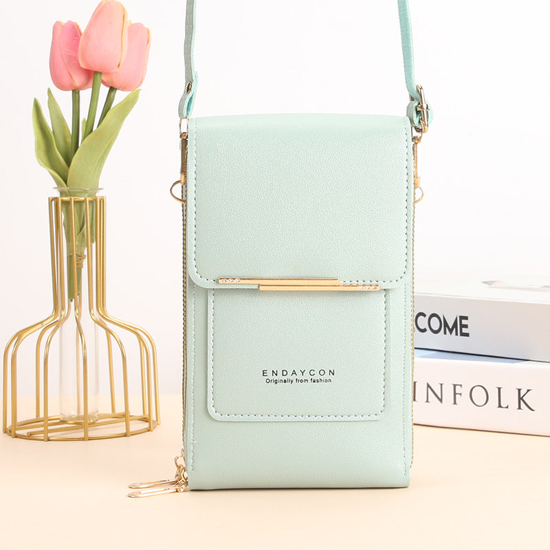 👜Touchscreen crossbody cell phone bag with clear window and card slot