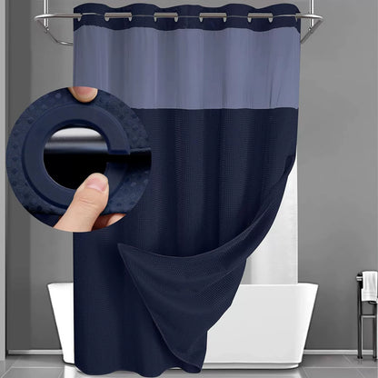 ✨Hookless Washable Waffle Weave Shower Curtain