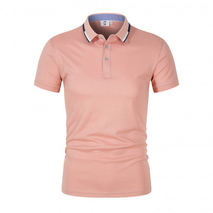 Men's Cotton-Simulated Polo Cultural T-Shirt