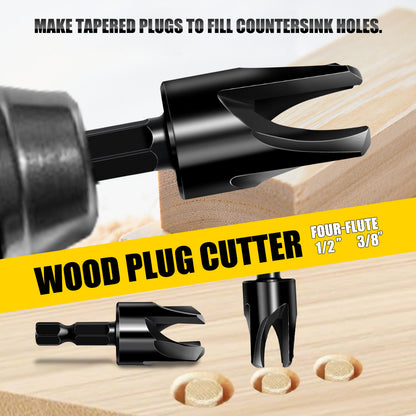 🔩15-Piece Drill Bit Set – 1/4-Inch Hex Shank Countersink and Chamfering Tool