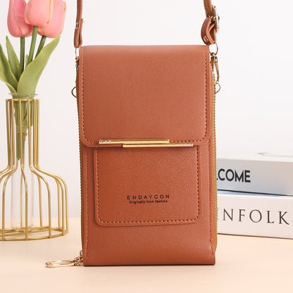 👜Touchscreen crossbody cell phone bag with clear window and card slot
