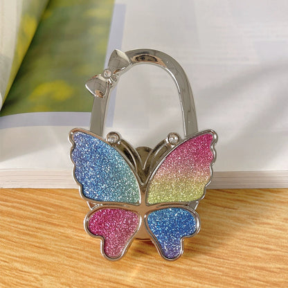 🦋👜 Butterfly Foldable Handbag Hanger,Folding Purse Table Hook Holder