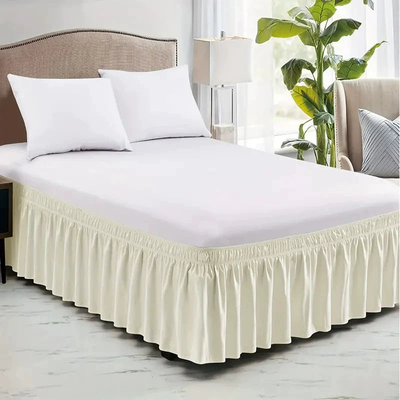 🛏️Elegant Elastic Wrap-Around Bed Skirt