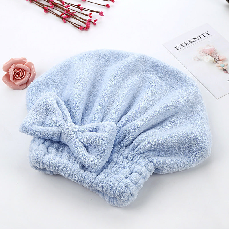 🎀Women's Bow-Decorated Shower Cap and Hair Dryer Cap