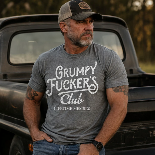 👕 Mens Funny Grumpy F*ckers Club Sarcastic Graphic Novelty Tee