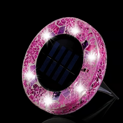 🔥Hot Sale 49% off🌟💎 Solar Outdoor Mosaic Disk Pathway LED Lights