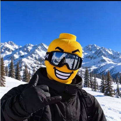 😂Funny Yellow Toy Figurine Head Ski Mask Balaclava