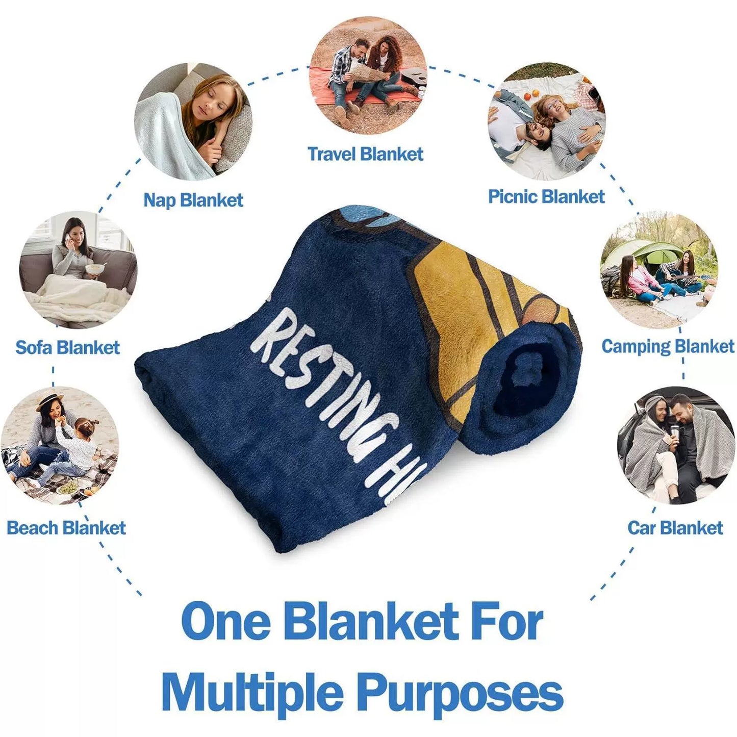 😴🛋️ Funny Gift Dad Is Not Sleeping Flannel Blanket