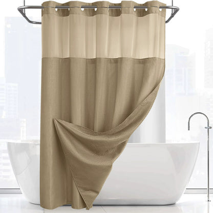 ✨Hookless Washable Waffle Weave Shower Curtain