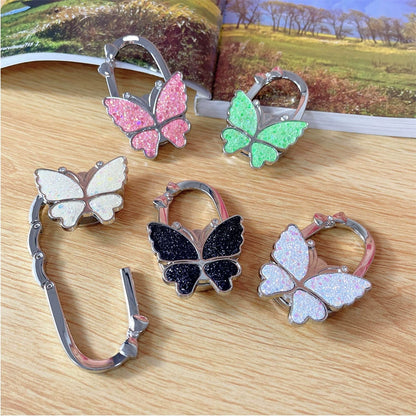 🦋👜 Butterfly Foldable Handbag Hanger,Folding Purse Table Hook Holder