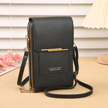 👜Touchscreen crossbody cell phone bag with clear window and card slot