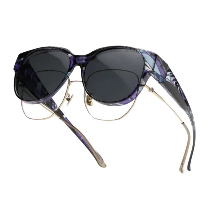 Blue/purple floral frame