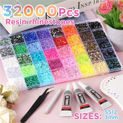 💎 Jelly Flatback RhinestonesBedazzling Kit, DlY Diamond Art