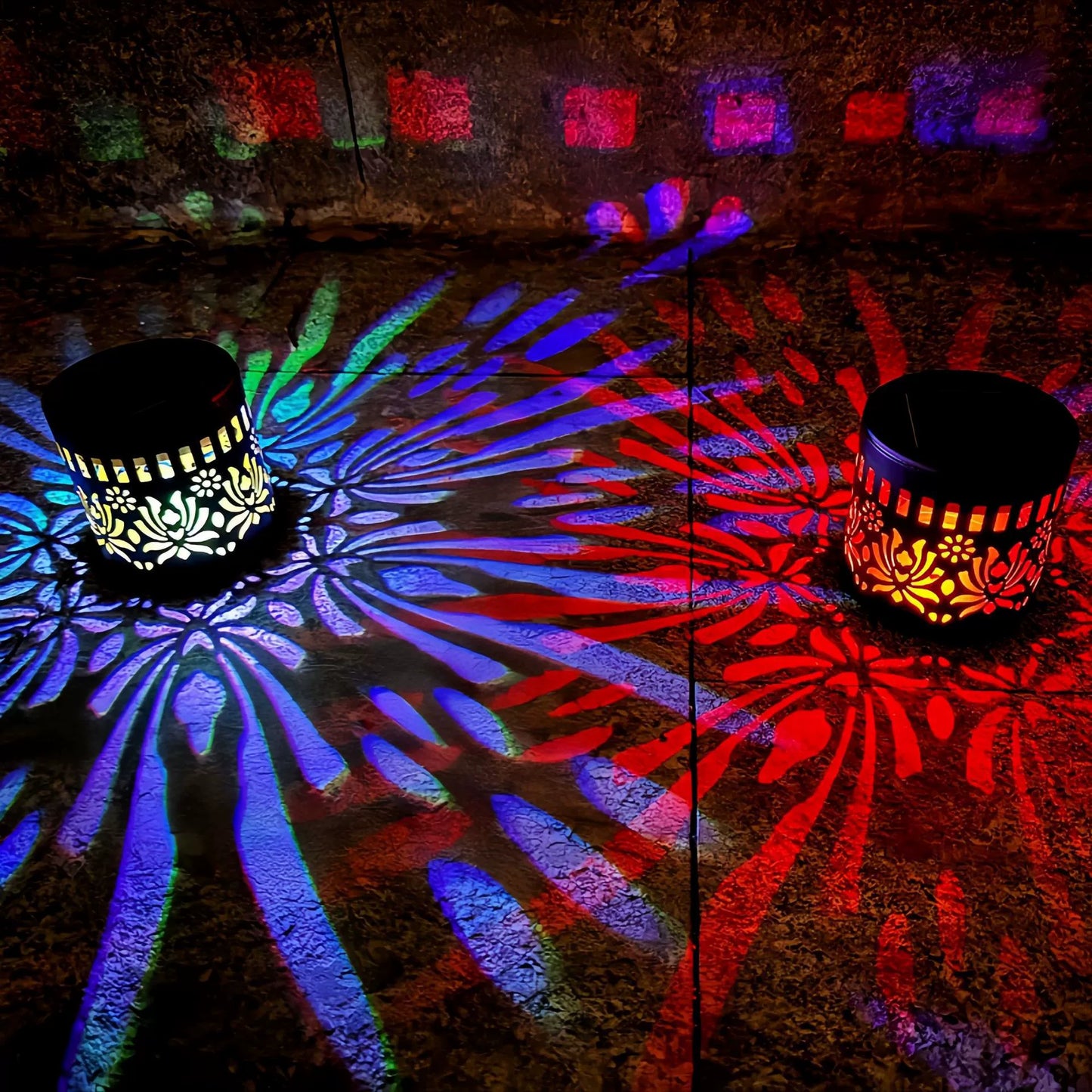 💫 Seven-Color Changing Solar Projection Wall Light Decorative
