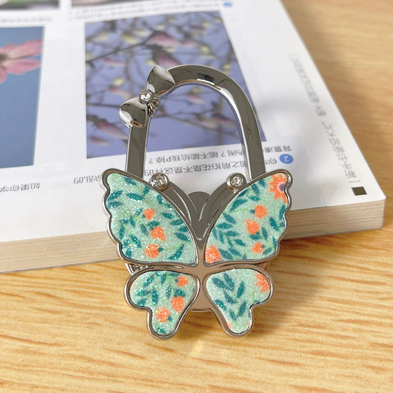🦋👜 Butterfly Foldable Handbag Hanger,Folding Purse Table Hook Holder