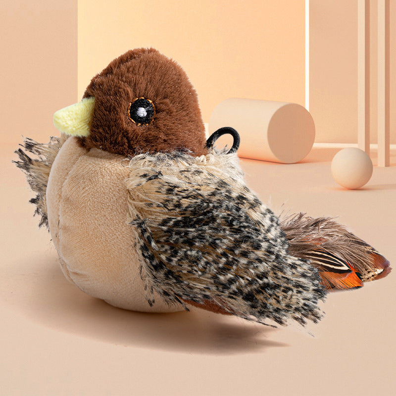 Interactive Cat Toys Rechargeable Chirping Flapping Bird
