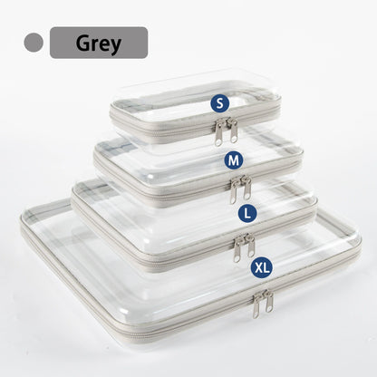 📦 High Transparency Organizer Storage Box Clear Hard Zipper Case